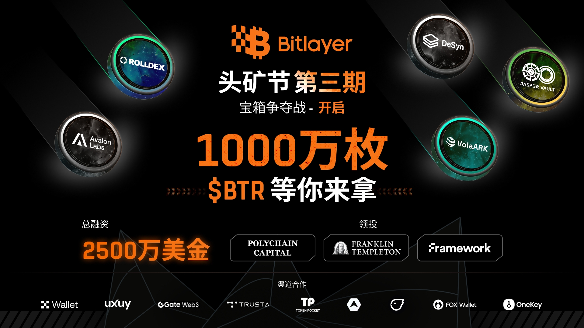 Bitlayer头矿节三期:开启千万$BTR空投宝箱争夺战